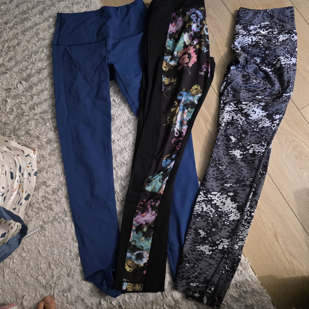 Nike Camo Stylish Leggings Set With Blue, Floral Tights